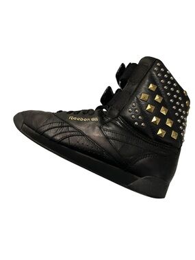 Reebok Freestyle Hi Gold Studded Alicia Keys Double Bubble Shoes Women's 6.5